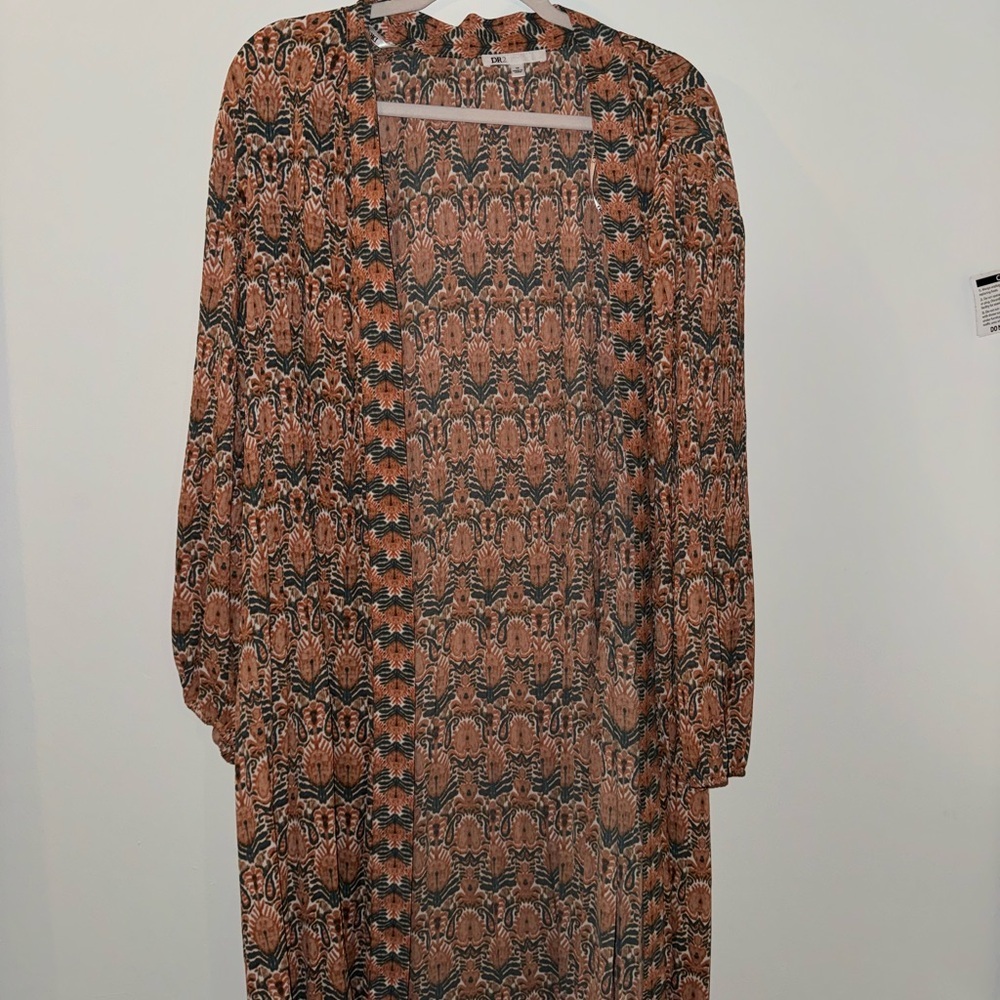 DR2 Kimono - Floral Pink Boho Pattern - 1X